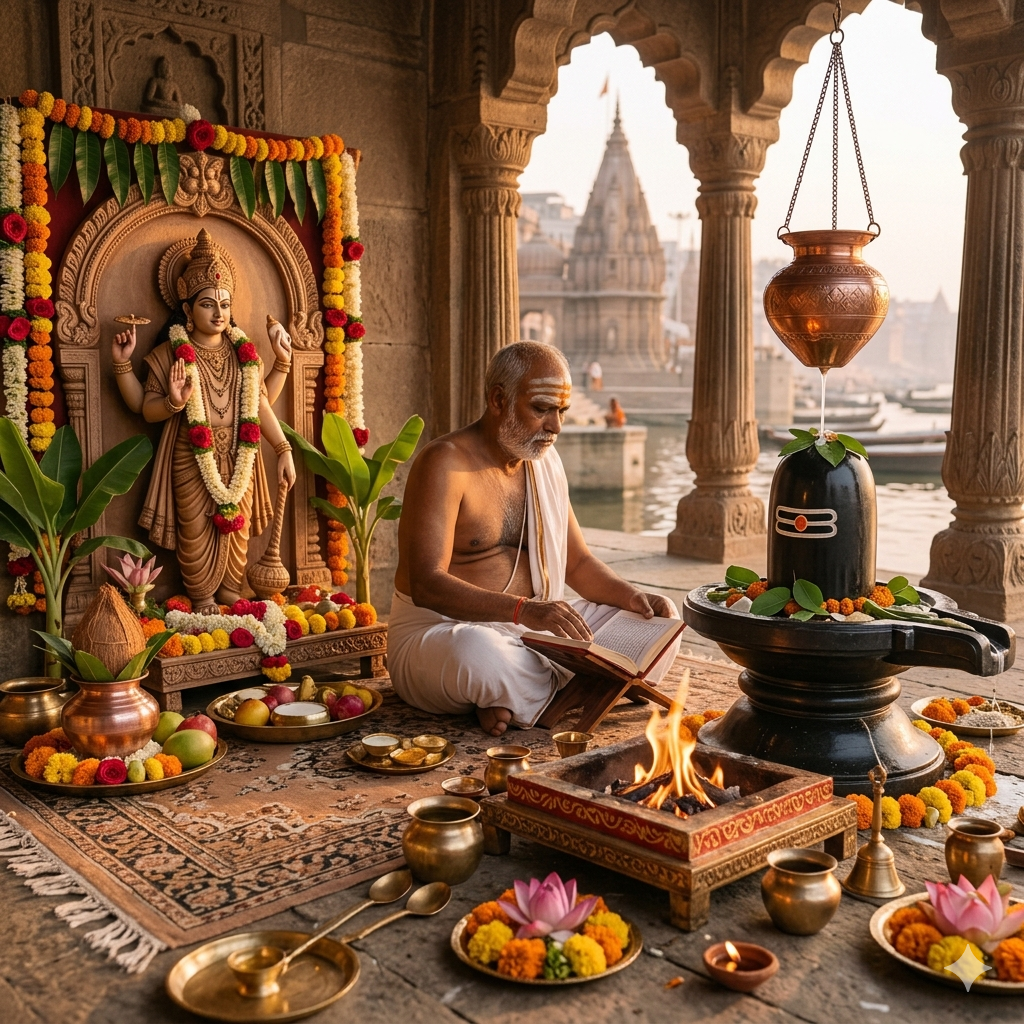 Satyanarayana Swamy Vratam + Rudrabhishekam